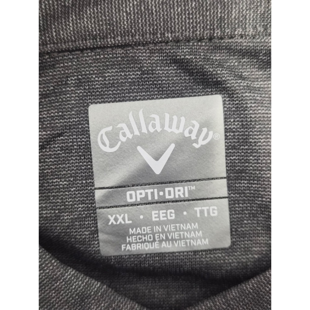 Callaway Polo Opti-Dri Swing Tech Quiet Shade Heather Long Sleeve Shirt 2XL - Picture 4 of 6